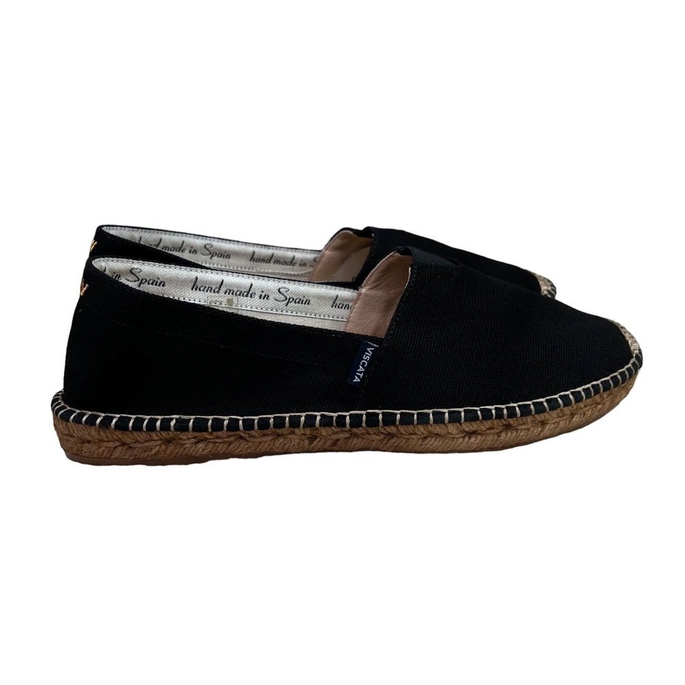 Viscata Sitges Canvas Espadrille Shoe Black size 42 US 9 Men NWOT - Picture 2 of 8